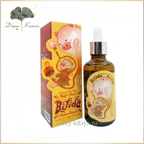 Elizavecca Антивозрастная сыворотка со 100% экстрактом лизата бифидобактерий WITCH PIGGY HELL-PORE BIFIDA PREMIUM AMPLE 100% 